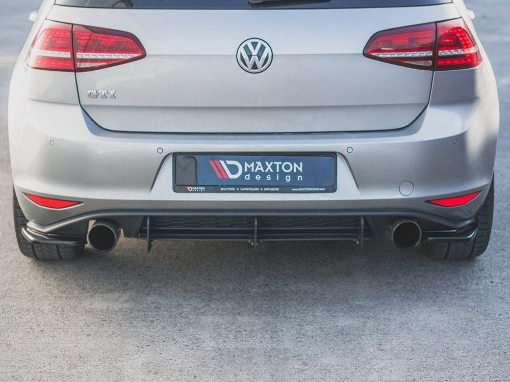 Rear Side Splitters V2 VW Golf 7 GTI (2013-2016) CARBON LOOK