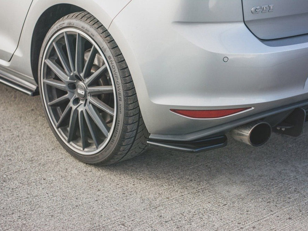 Rear Side Splitters V2 VW Golf 7 GTI (2013-2016) CARBON LOOK