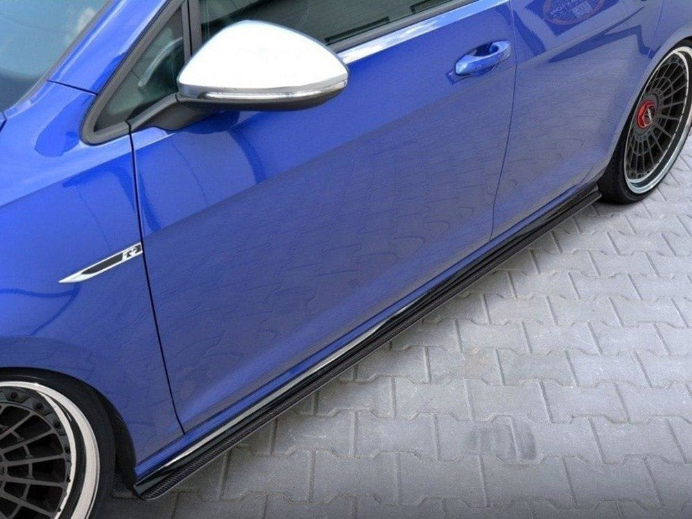 Racing Side Skirts Diffusers Volkswagen Golf R / R-Line Mk7 Facelift