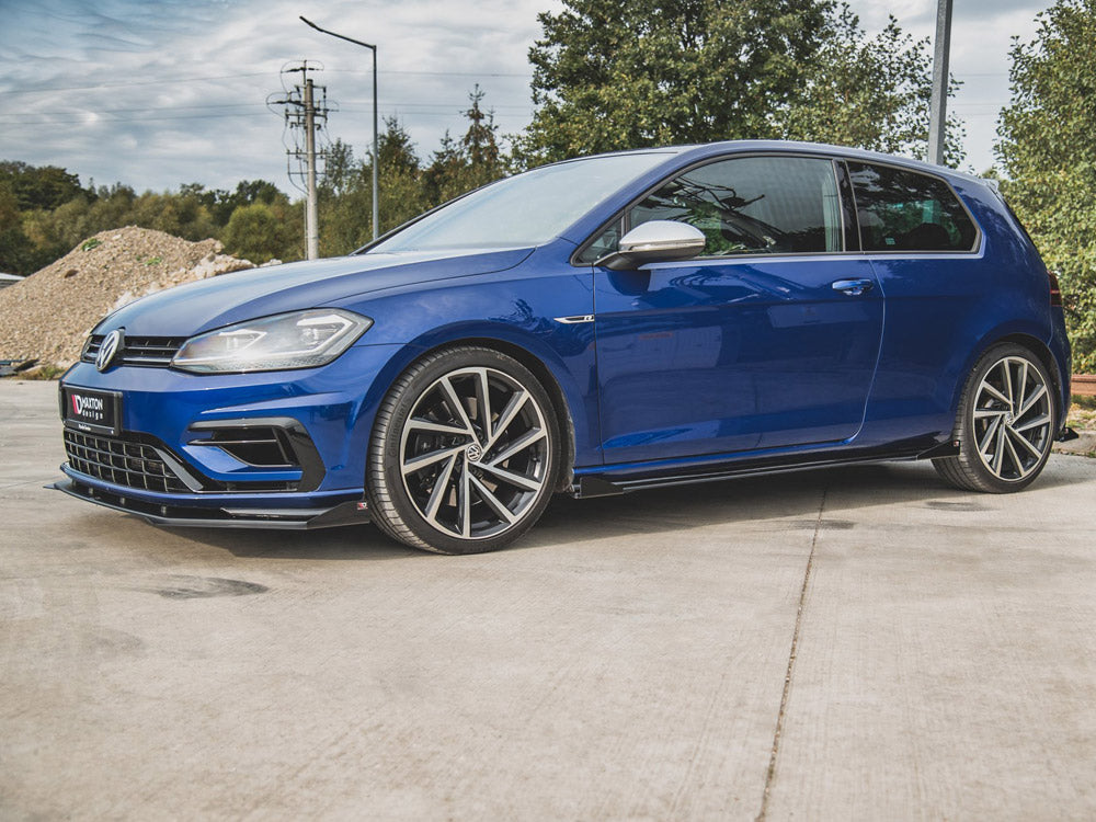 Street PRO Side Skirts Diffusers + Flaps Volkswagen Golf R / R-Line Mk7 Facelift