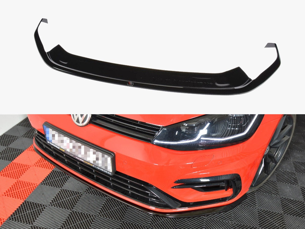 Front Splitter V.7 VW Golf 7 R / R-Line Facelift - Carbon Look