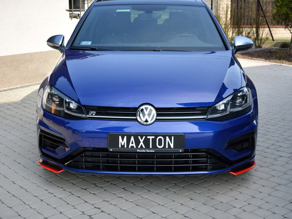 Front Splitter V.8 VW Golf 7 R / R-Line Facelift - Carbon Look