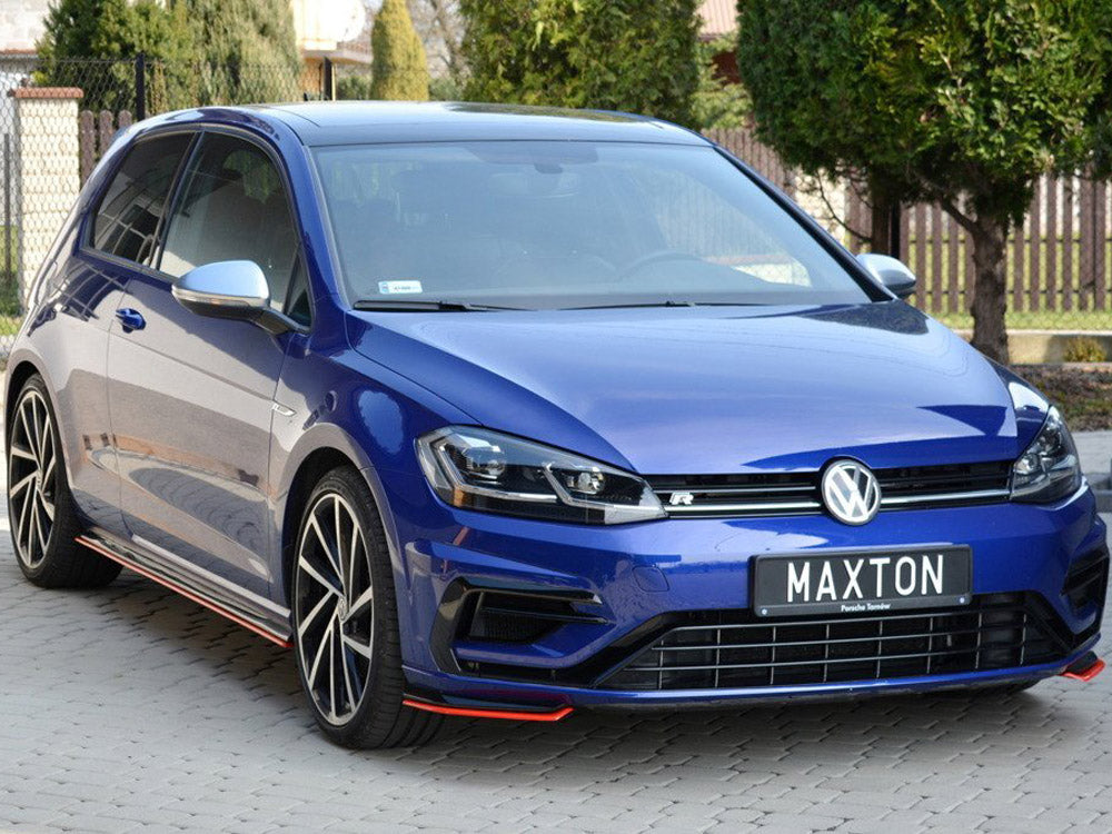 Front Splitter V.8 VW Golf 7 R / R-Line Facelift - Textured