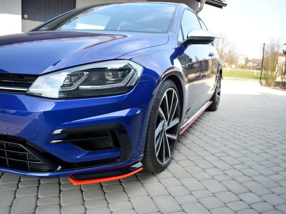 Front Splitter V.8 VW Golf 7 R / R-Line Facelift - Textured