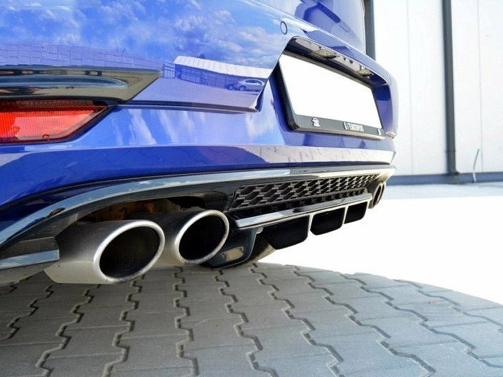 Rear Splitter Volkswagen Golf R Mk7 Facelift - Carbon Look