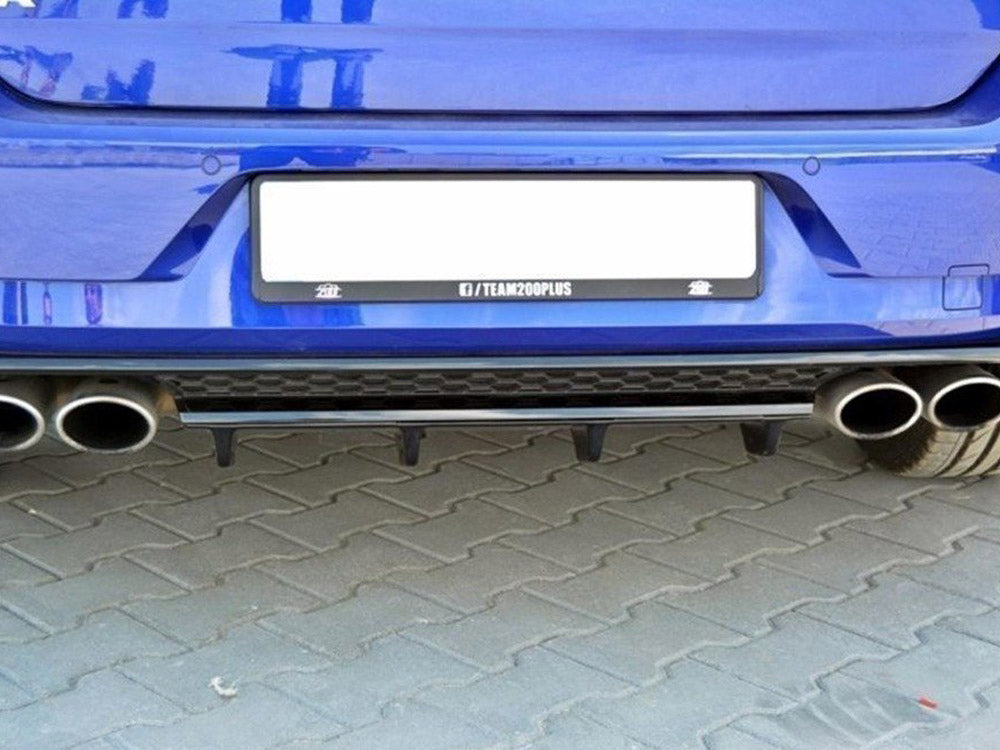 Rear Splitter Volkswagen Golf R Mk7 Facelift - Carbon Look