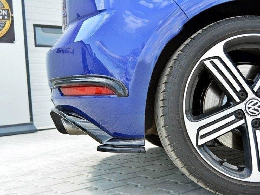Rear Side Splitters VW Golf 7 R / R-Line Facelift - Carbon Look