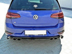 Rear Side Splitters VW Golf 7 R / R-Line Facelift - Carbon Look