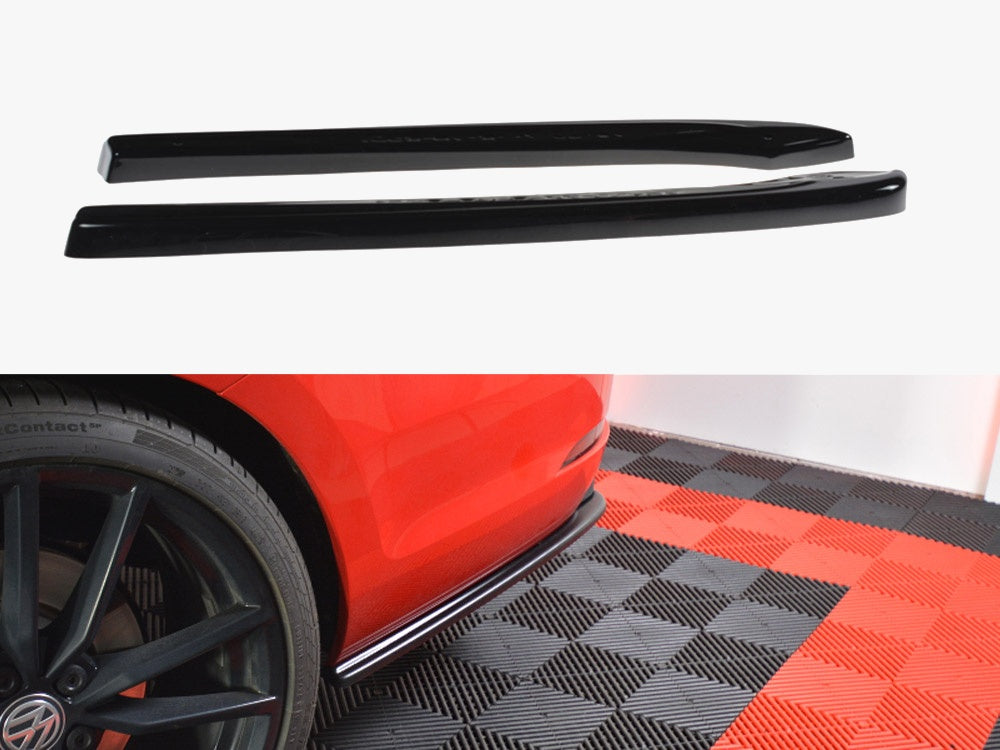 Rear Side Splitters V.1 VW Golf 7 R Variant Facelift - Carbon Look