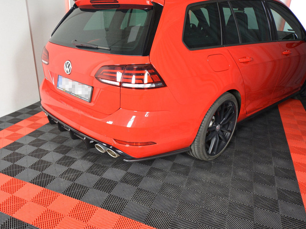 Rear Side Splitters V.1 VW Golf 7 R Variant Facelift - Carbon Look