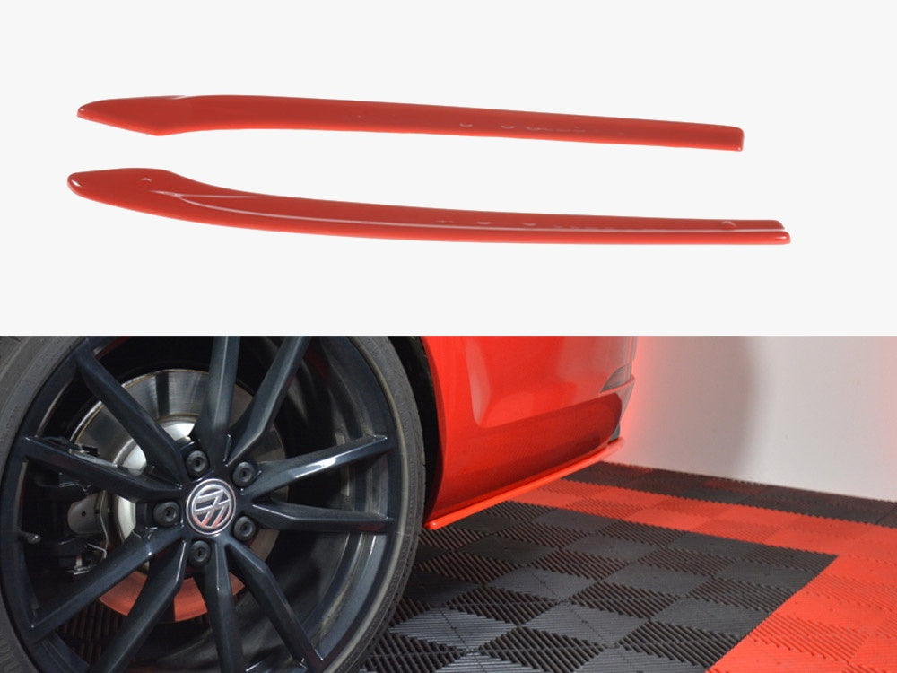 Rear Side Splitters V.2 VW Golf 7 R Variant Facelift - Carbon Look