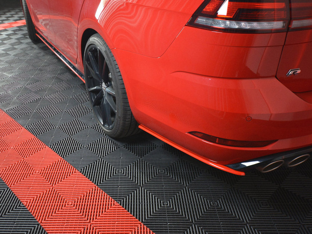 Rear Side Splitters V.2 VW Golf 7 R Variant Facelift - Carbon Look