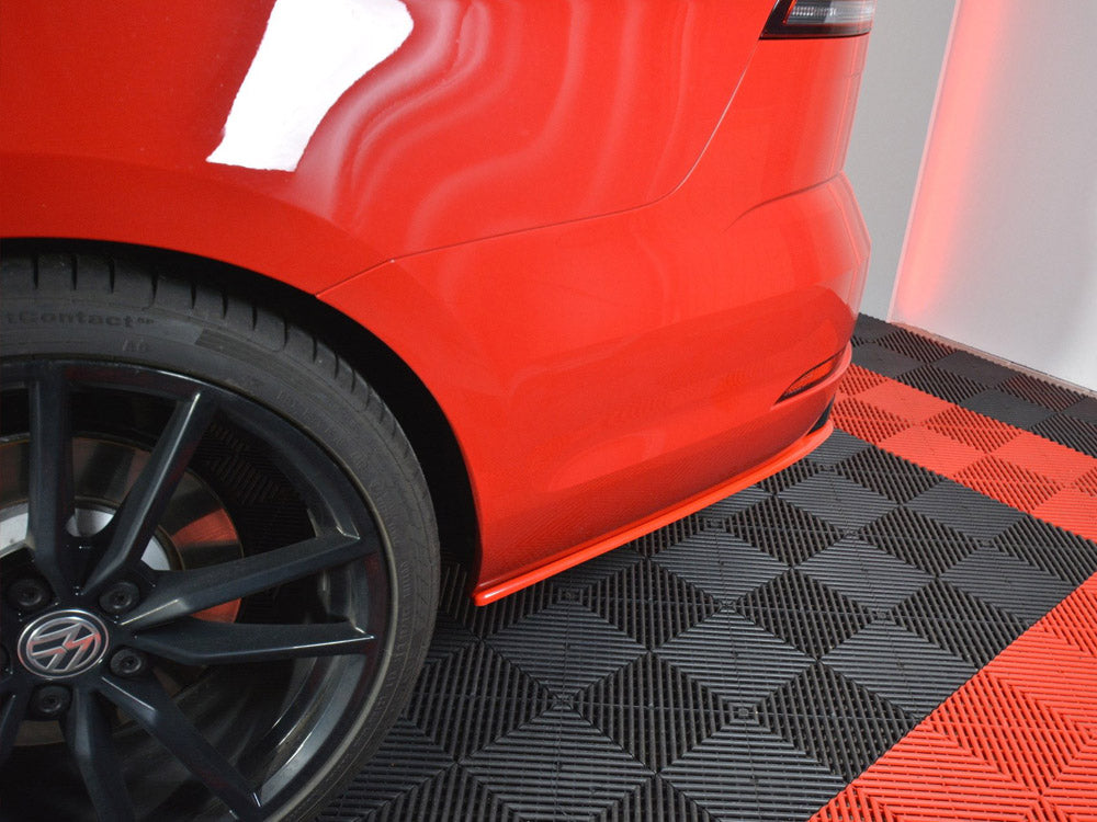 Rear Side Splitters V.2 VW Golf 7 R Variant Facelift - Carbon Look