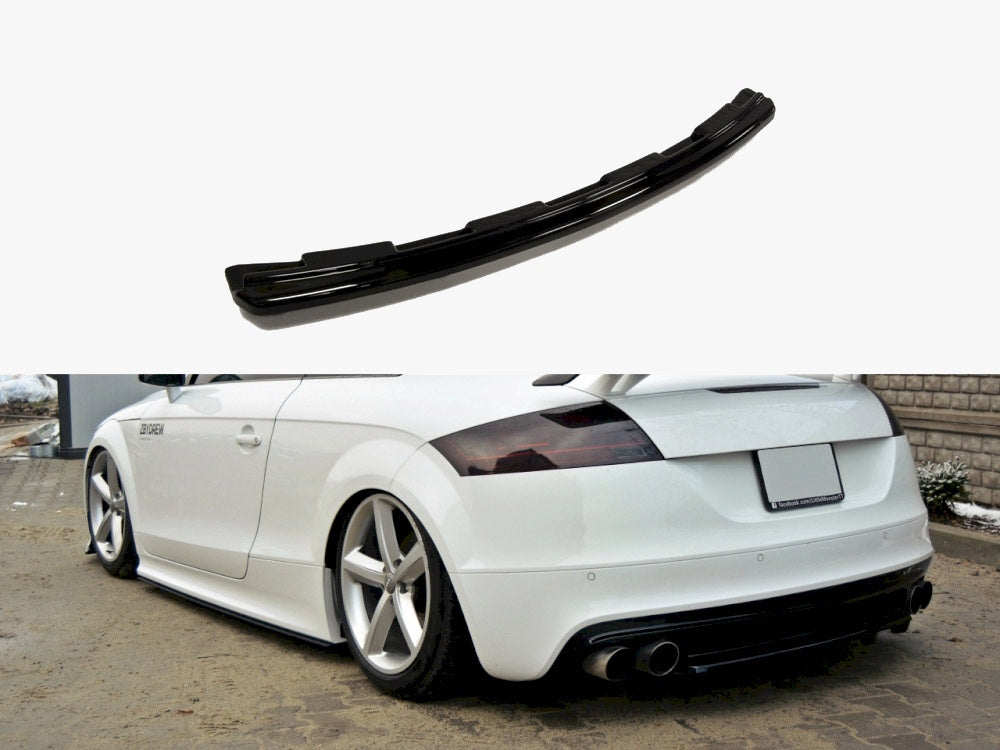 Central Rear Splitter (Vertical Bars) Audi TT S 8J - Carbon Look