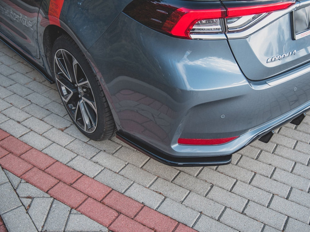 Rear Side Splitters Toyota Corolla Mk12 Sedan - Carbon Look