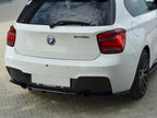 Central Rear Splitter (Vertical Bars) BMW 1 F20 / F21 - Carbon Look