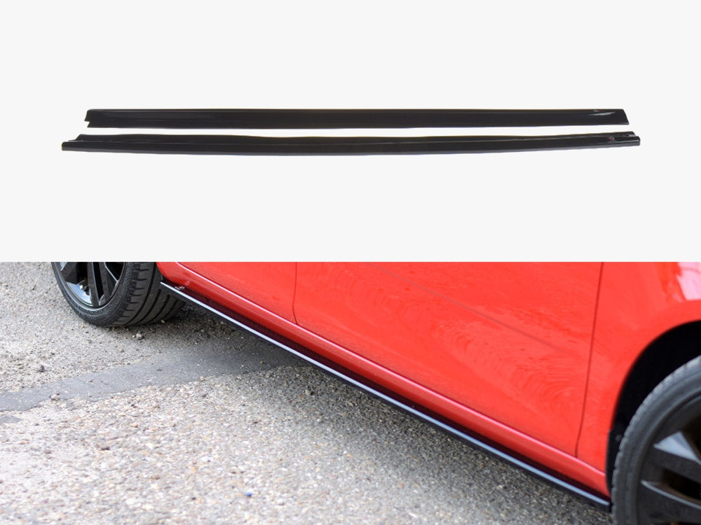 Side Skirts Diffusers Skoda Fabia MK2 RS (2010-2014) - Carbon Look