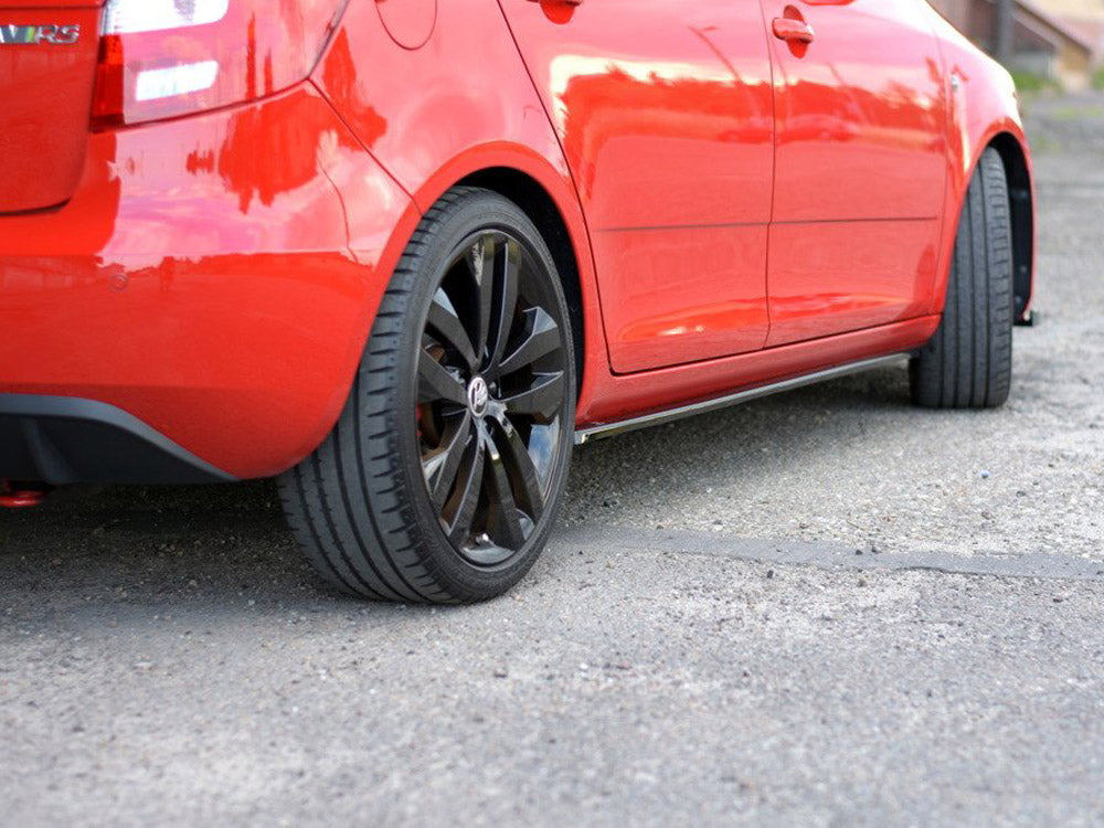 Side Skirts Diffusers Skoda Fabia MK2 RS (2010-2014) - Textured