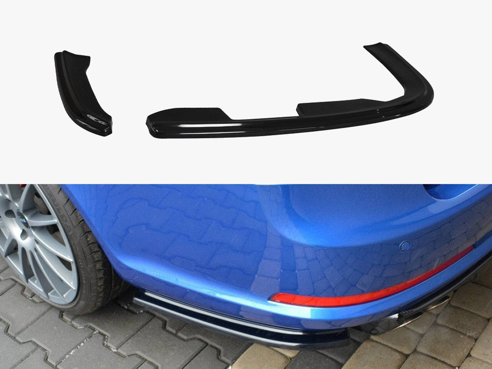 Rear Side Splitters Skoda Octavia Mk2 VRS Estate Facelift - Textured