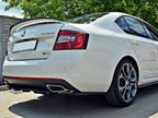 Central Rear Splitter Skoda Octavia VRS MK3/ MK3.5 Hatchback/ Estate - Carbon Look