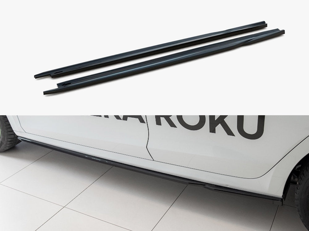Side Skirts Diffusers V.2 Skoda Octavia Mk4 - Textured