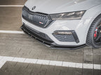 Front Splitter V.1 Skoda Octavia RS Mk4 (2020-) - Carbon Look