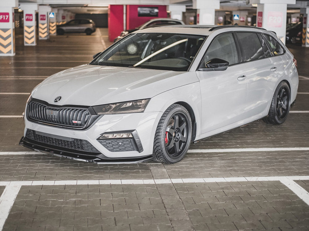 Front Splitter V3 Skoda Octavia RS MK4 (2020-) - Carbon Look