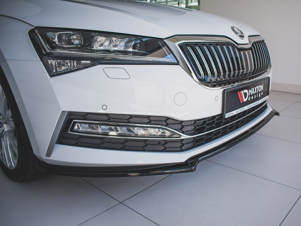 Front Splitter V.1 Skoda Superb MK3 FL (2019-) - Carbon Look