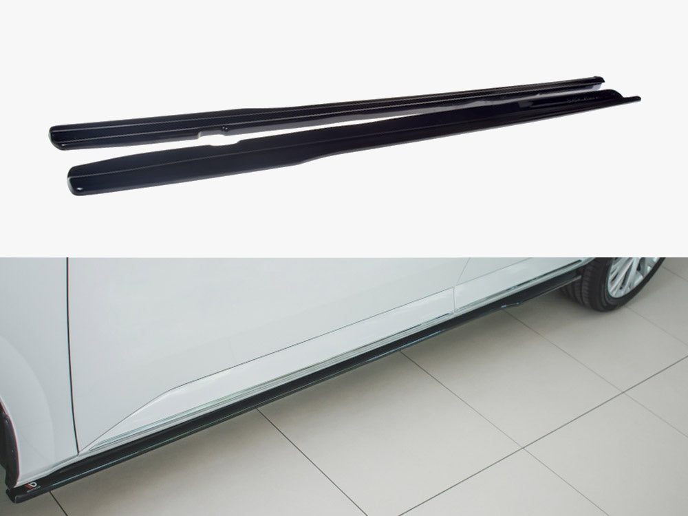 Side Skirts Diffusers Skoda Superb Mk3 FL (2019-) - Textured