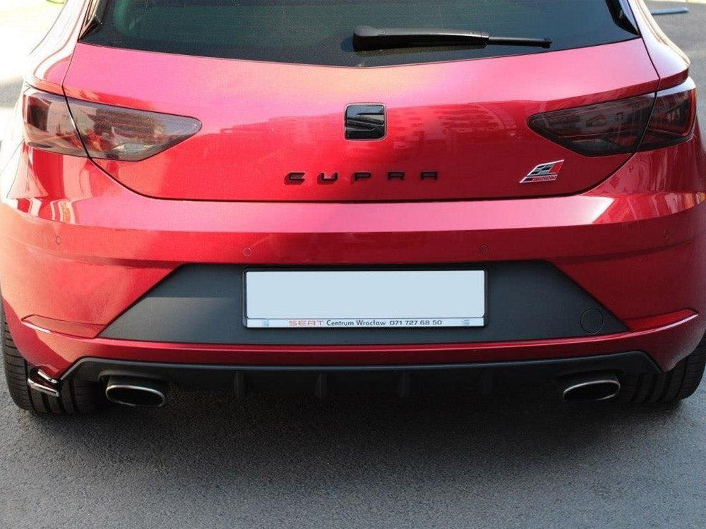 Rear Side Splitters V.2 Seat Leon Cupra Mk3 FL Hatchback - Carbon Look