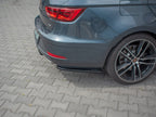 Rear Side Splitters V1 Seat Leon MK 3.5 Cupra ST (2017-) - Textured