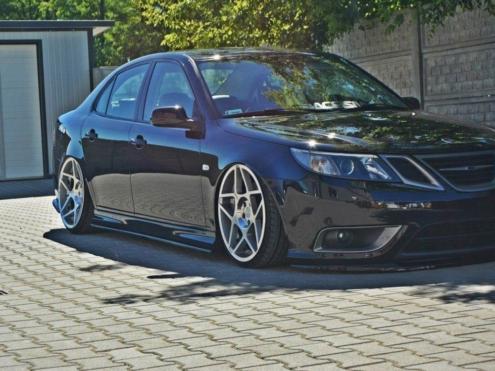 Side Skirts Diffusers SAAB 9-3 Turbo X / Aero Facelift - Carbon Look