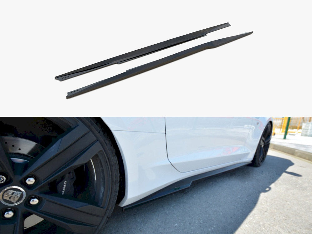 Side Skirts Splitters Chevrolet Camaro 6TH-GEN. Phase-i 2SS Coupe (2016-2018) - Carbon Look