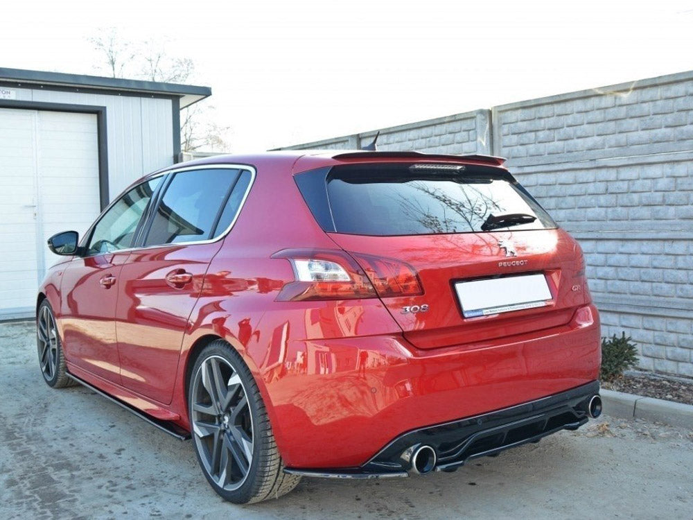 Central Rear Splitter (Vertical Bars) Peugeot 308 II GTI - Textured