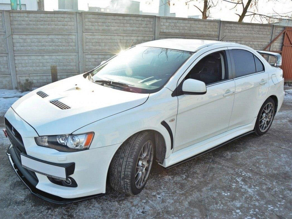 Side Skirts Diffusers Mitsubishi Lancer EVO X US Version (2007-2015) - Carbon Look
