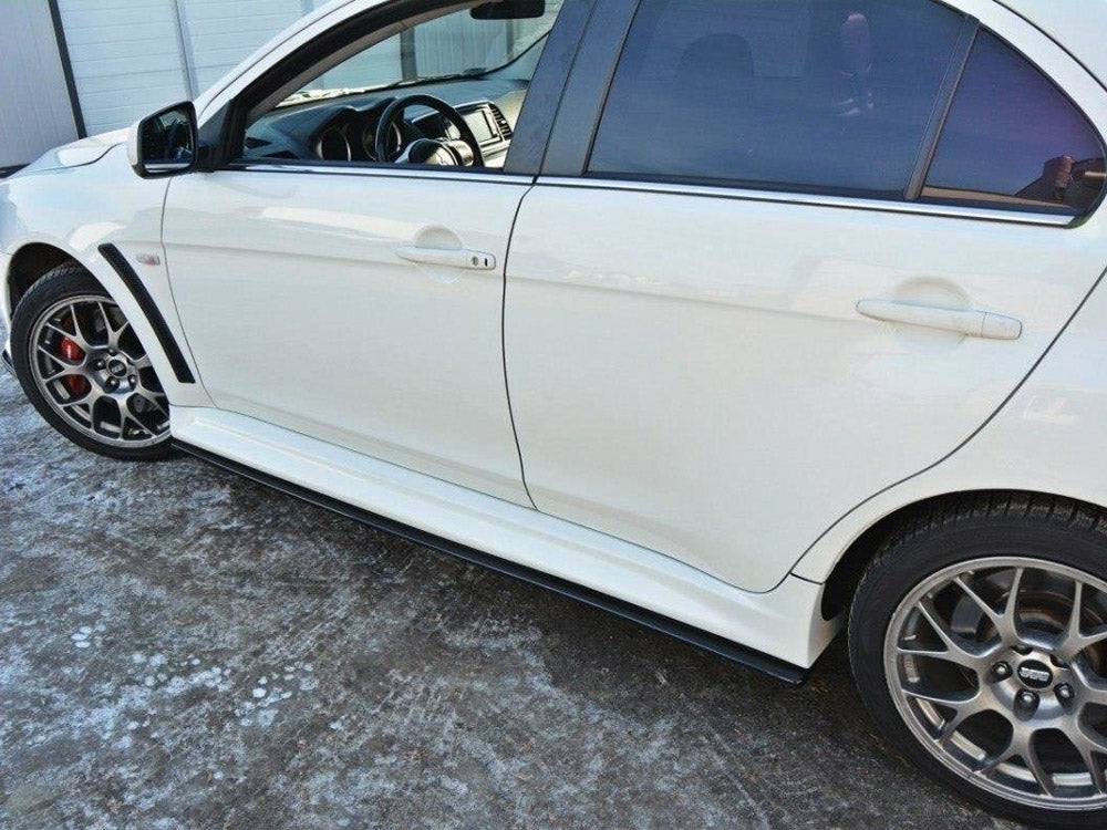 Side Skirts Diffusers Mitsubishi Lancer EVO X US Version (2007-2015) - Textured