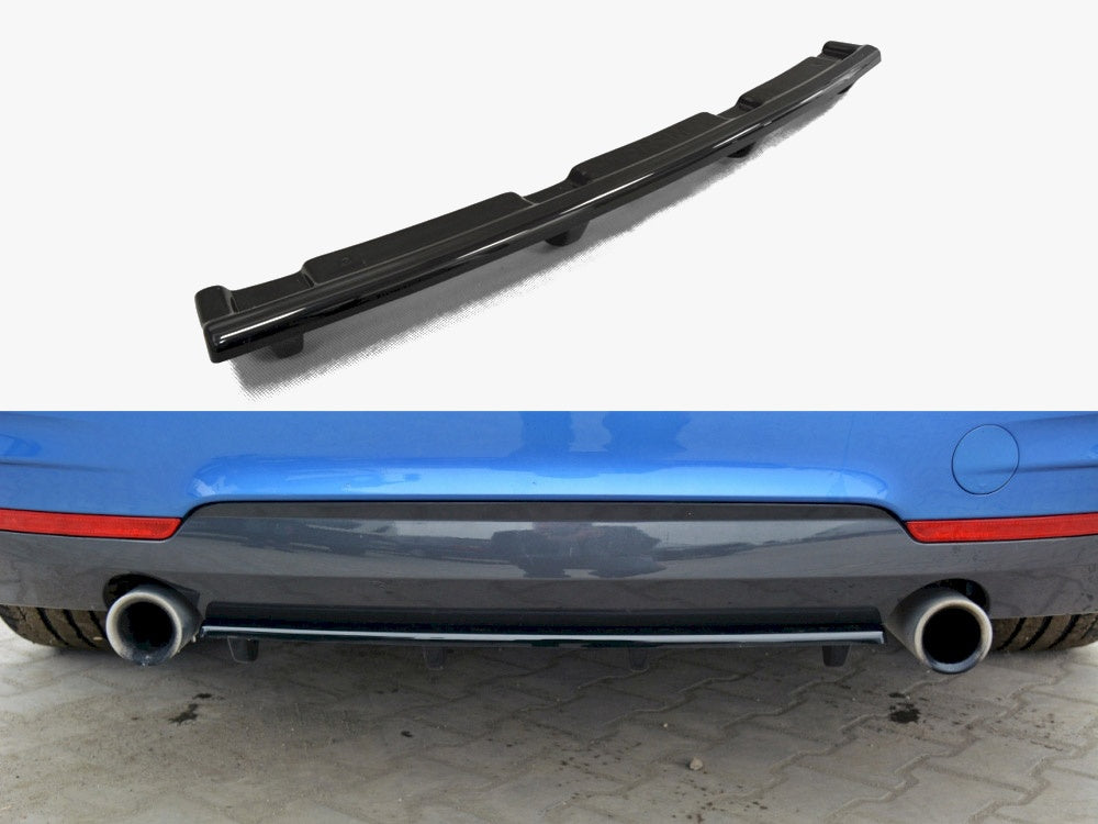 Central Rear Splitter (Vertical Bars) BMW 4 Coupe / Gran Coupe / Cabrio M-Pack F32 / F36 / F33