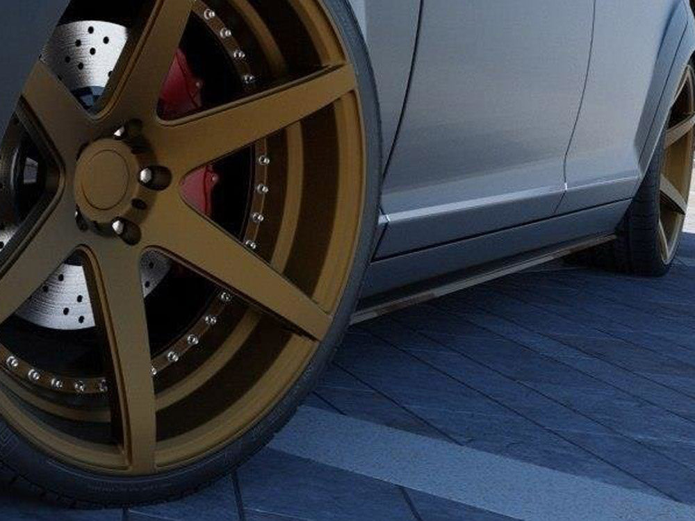Side Skirts Diffusers Mercedes S-class W221 Long - Carbon Look