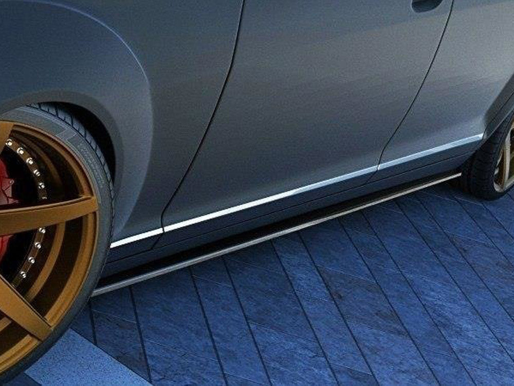 Side Skirts Diffusers Mercedes S-class W221 Long - Textured