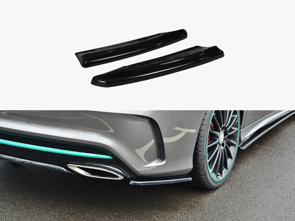 Rear Side Splitters Mercedes-Benz CLA C117 AMG-Line Facelift - Textured