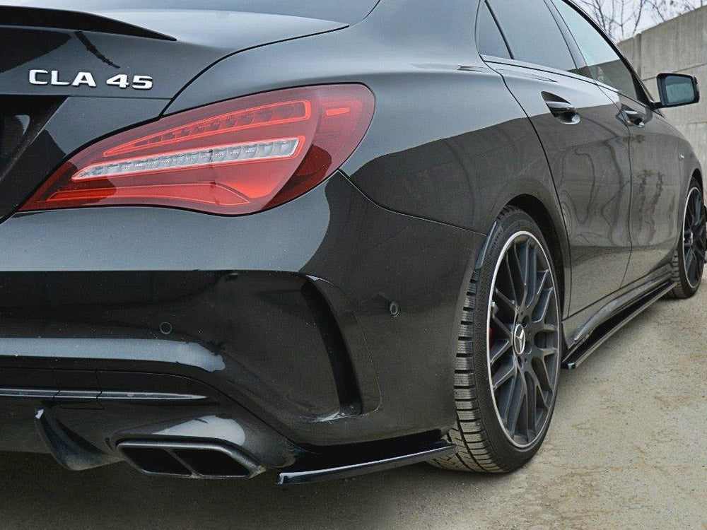 Rear Side Splitters Mercedes CLA A45 AMG C117 Facelift (2017-UP) - Textured