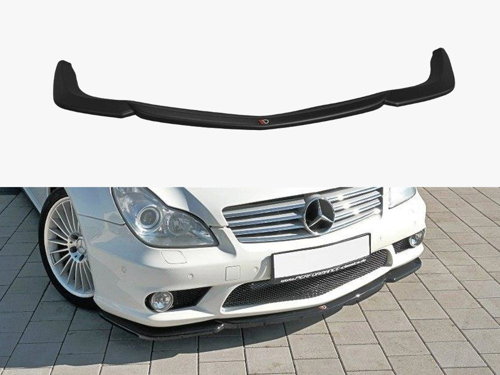Front Splitter V.1 Mercedes CLS C219 55AMG Sedan (2004-2006) - Textured