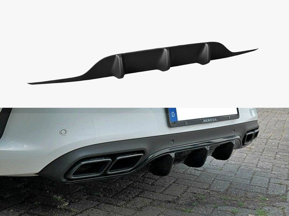 Rear Valance Mercedes C 205 63 AMG Coupe (2016-2018) - Carbon Look