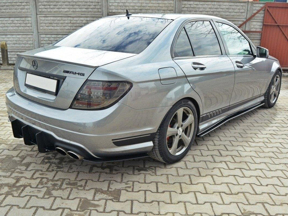 Rear Diffuser &amp; Rear Side Splitters Mercedes-Benz C Sedan / Estate AMG-Line W204 / S204