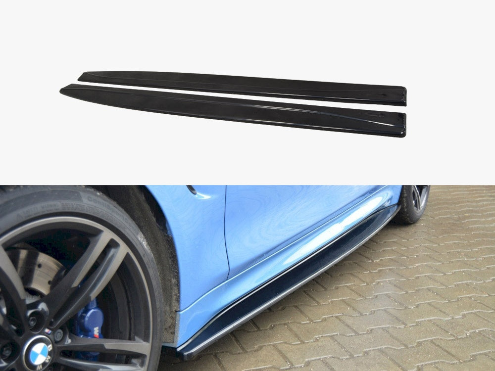 Side Skirts Diffusers V.1 BMW M4 F82 - Textured