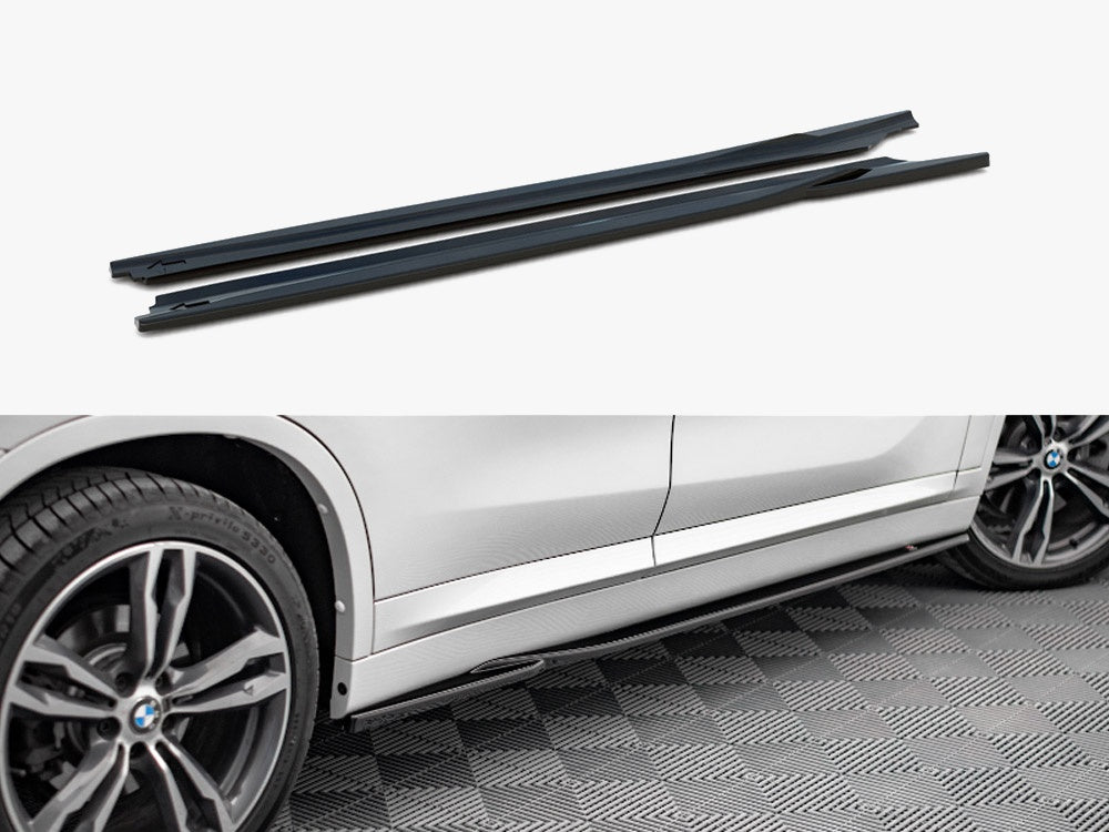 Side Skirts Diffusers BMW X1 M-Pack F48 / F48 Facelift