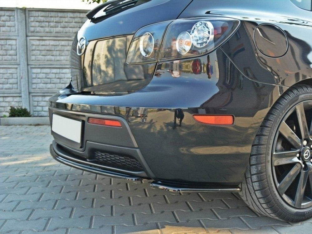 Rear Side Splitters Mazda 3 MPS Mk1 US-Spec Version - Textured