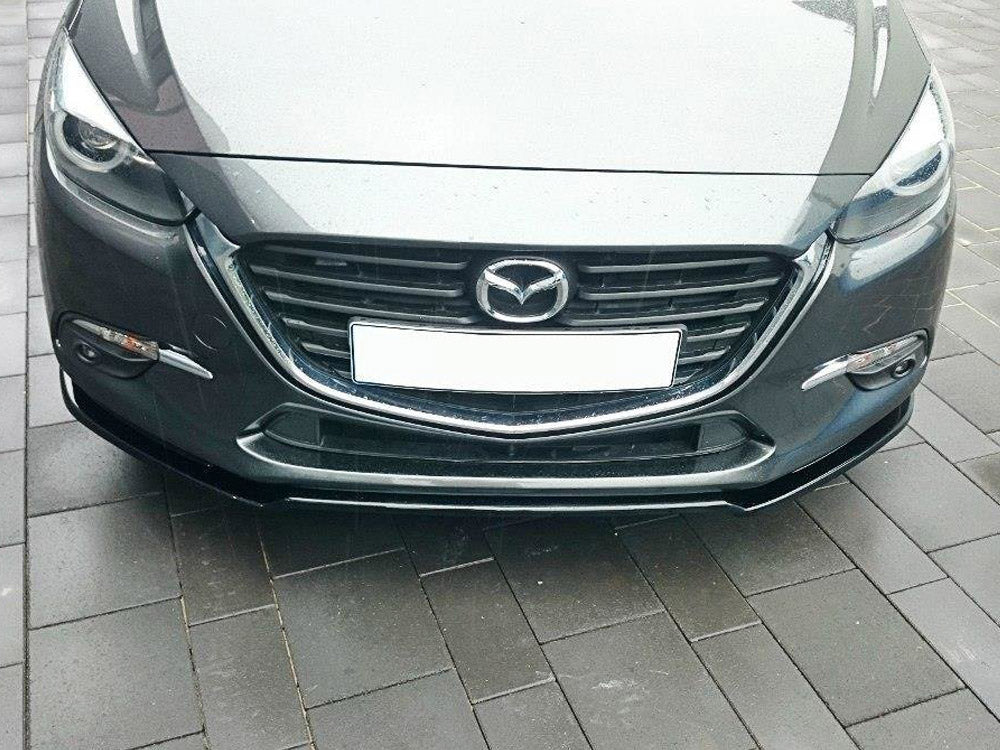 Front Splitter V.1 Mazda 3 Mk3 Facelift - Carbon Look