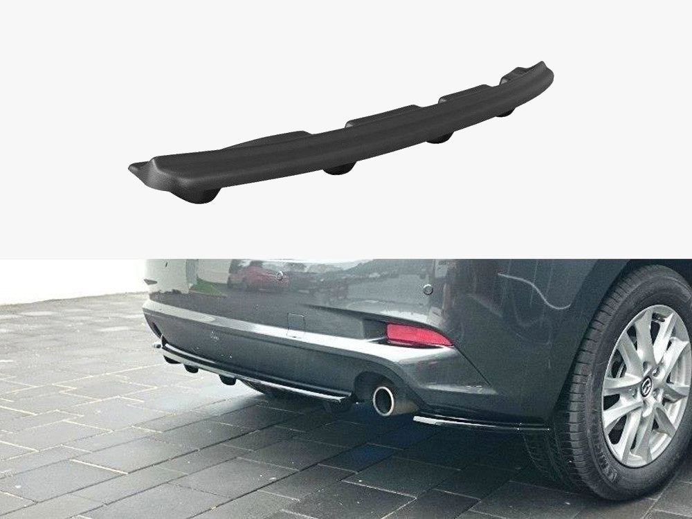Central Rear Splitter (Vertical Bars) Mazda 3 Mk3 Facelift