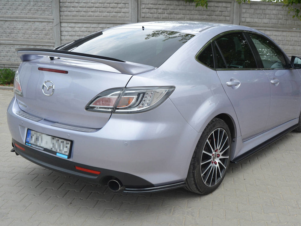 Rear Side Splitters  Mazda 6 MK2 Sport Hatch (Gh-series) Pre-facelift (2008-2010) - Carbon Look
